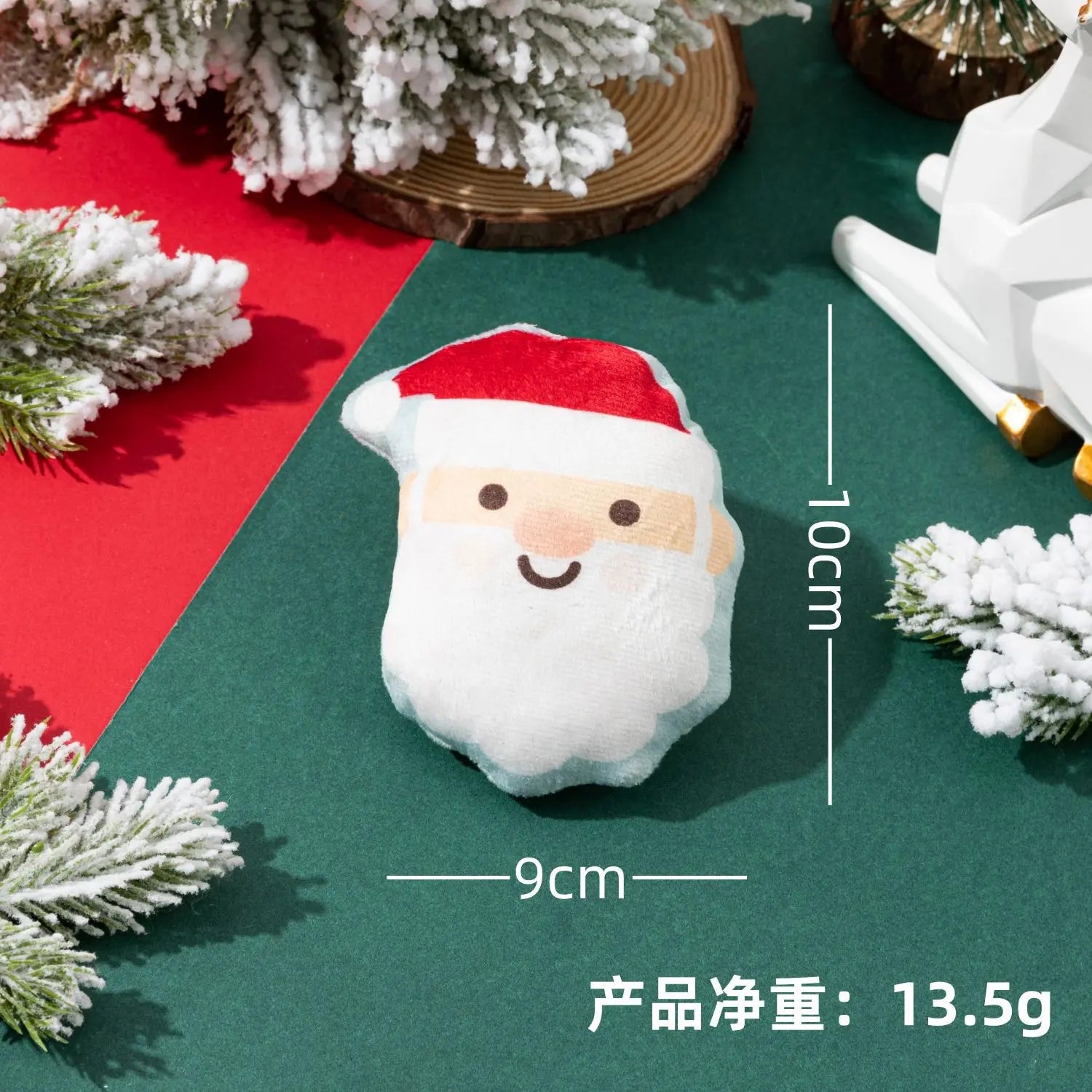 Christmas Dog Toy with BB Barking Sound Teeth Cleaning Christmas Pet Toy Puppy Accessories Interactive Toys for Small Dogs