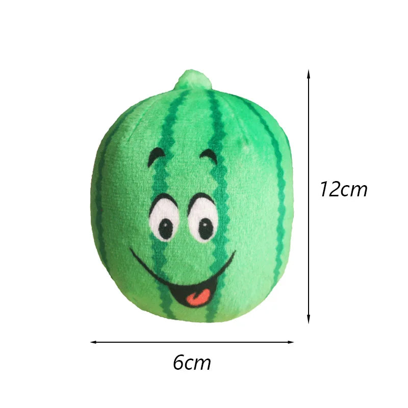 Bite Resistant Puppy Dog Cat Chew Toys Plush Squeaky Pet Fruit Toy for Small Medium Dogs Chihuahua Beagle mascotas Accessories