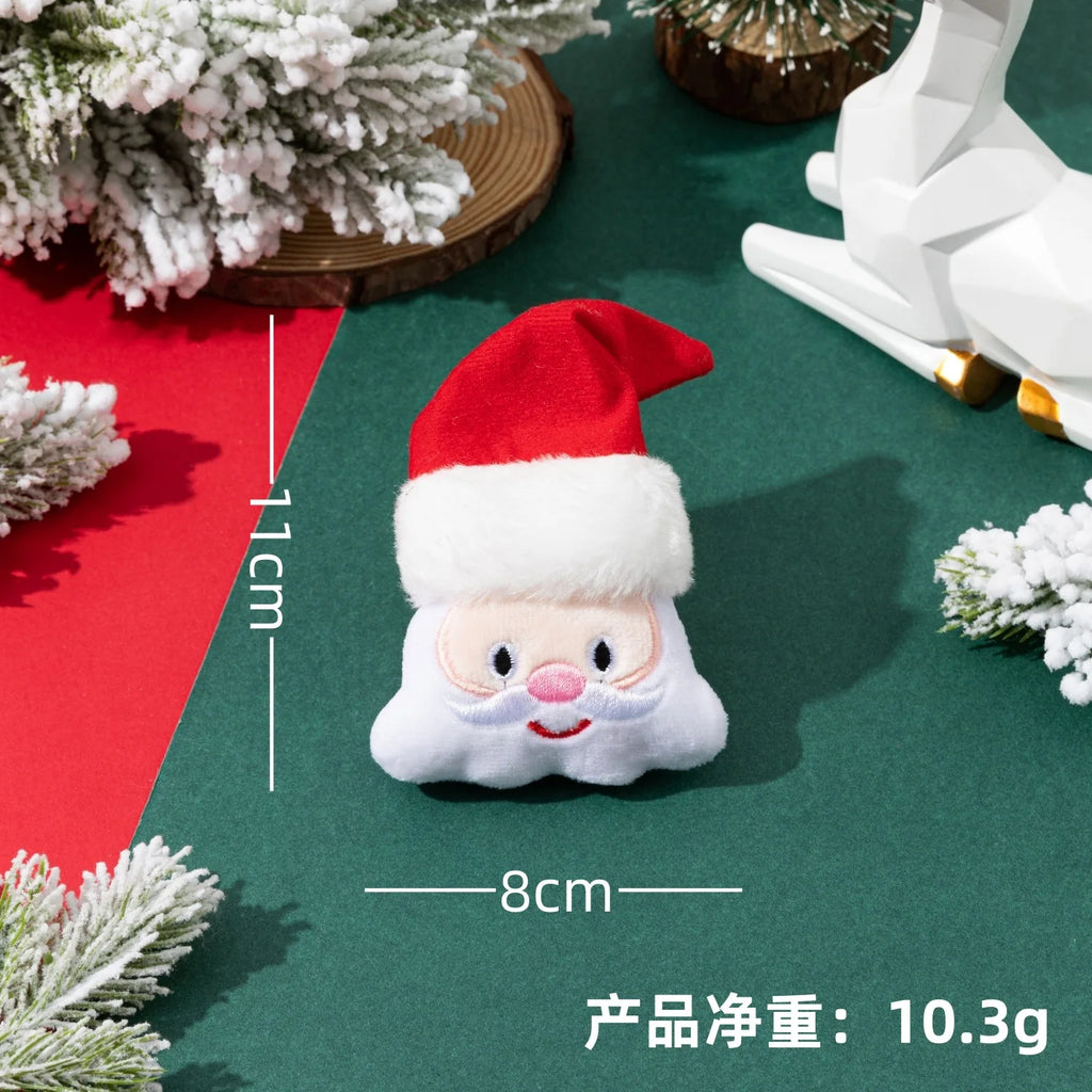 Christmas Dog Toy with BB Barking Sound Teeth Cleaning Christmas Pet Toy Puppy Accessories Interactive Toys for Small Dogs