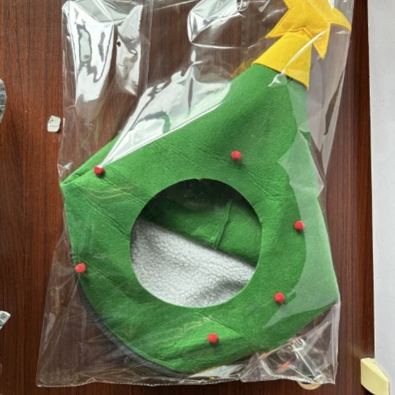 Felt Pet Nest Dog Tent Folding Christmas Cat Tree Hole Autumn And winter Warm Cat Nest Decoration Plush Ball Gift