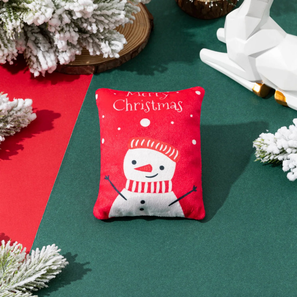 Christmas Dog Toy with BB Barking Sound Teeth Cleaning Christmas Pet Toy Puppy Accessories Interactive Toys for Small Dogs