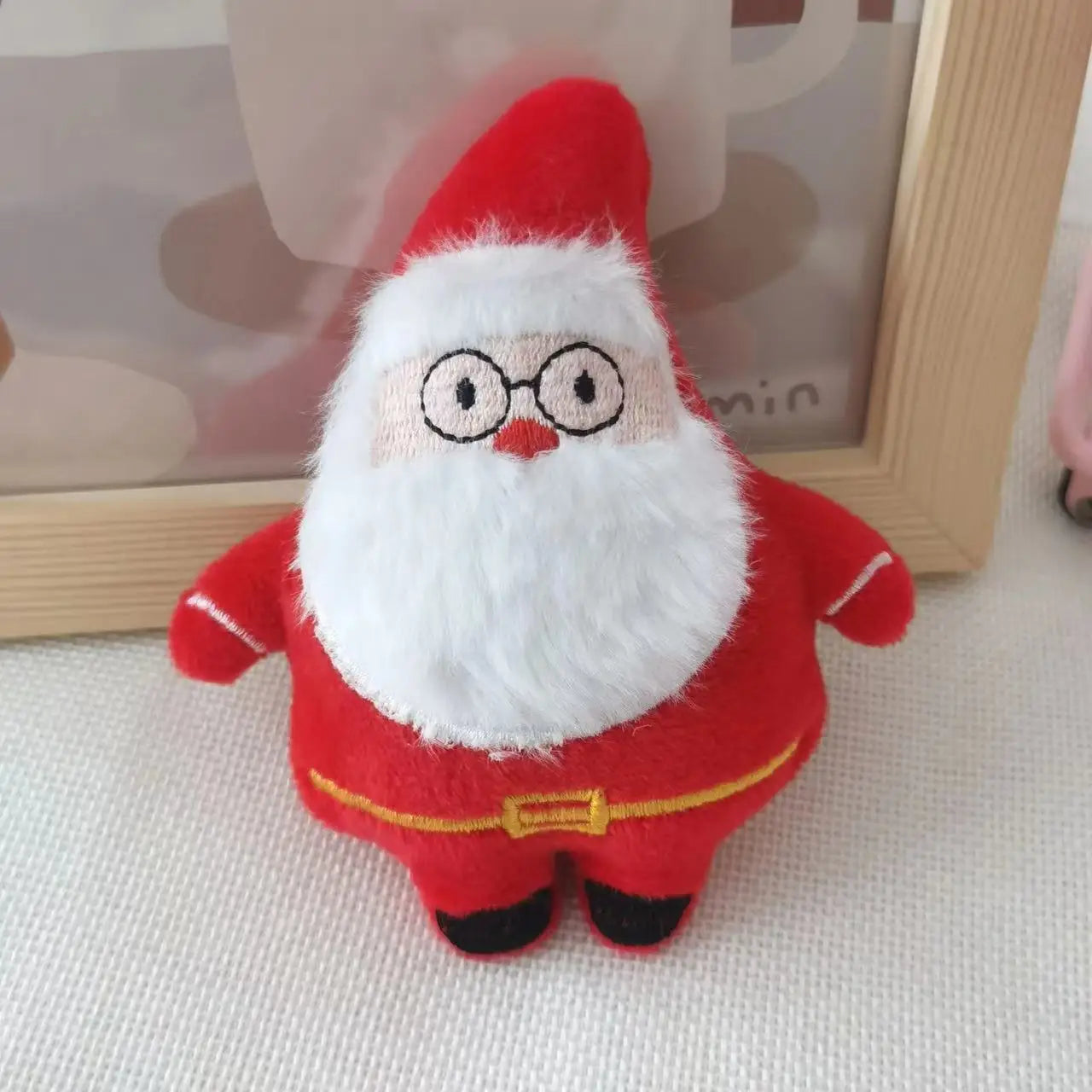 Christmas Dog Toy with BB Barking Sound Teeth Cleaning Christmas Pet Toy Puppy Accessories Interactive Toys for Small Dogs