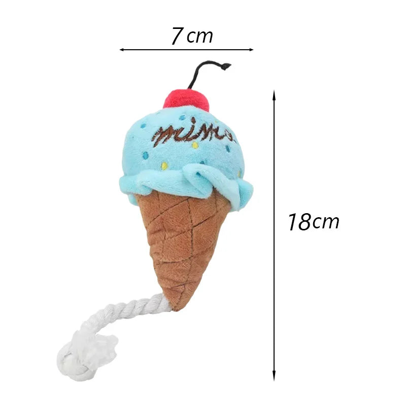 Bite Resistant Puppy Dog Cat Chew Toys Plush Squeaky Pet Fruit Toy for Small Medium Dogs Chihuahua Beagle mascotas Accessories