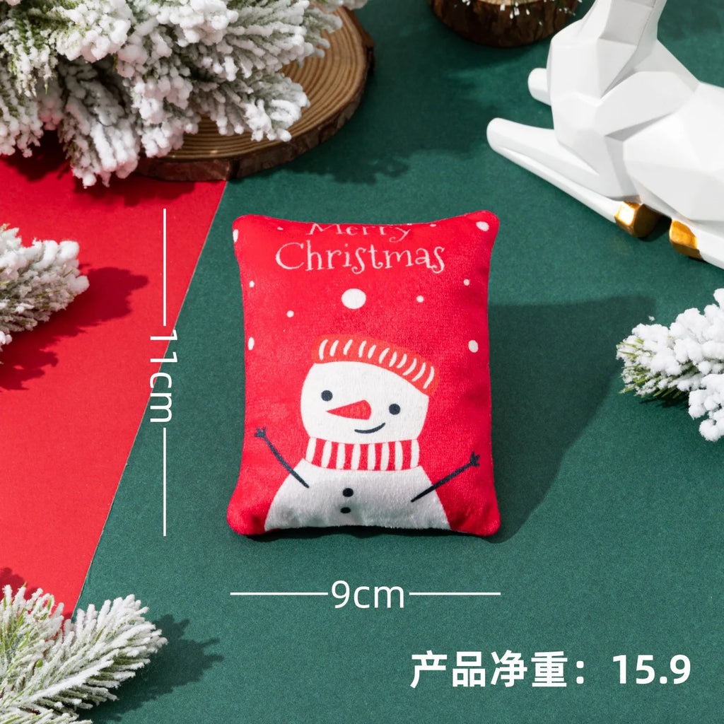 Christmas Dog Toy with BB Barking Sound Teeth Cleaning Christmas Pet Toy Puppy Accessories Interactive Toys for Small Dogs