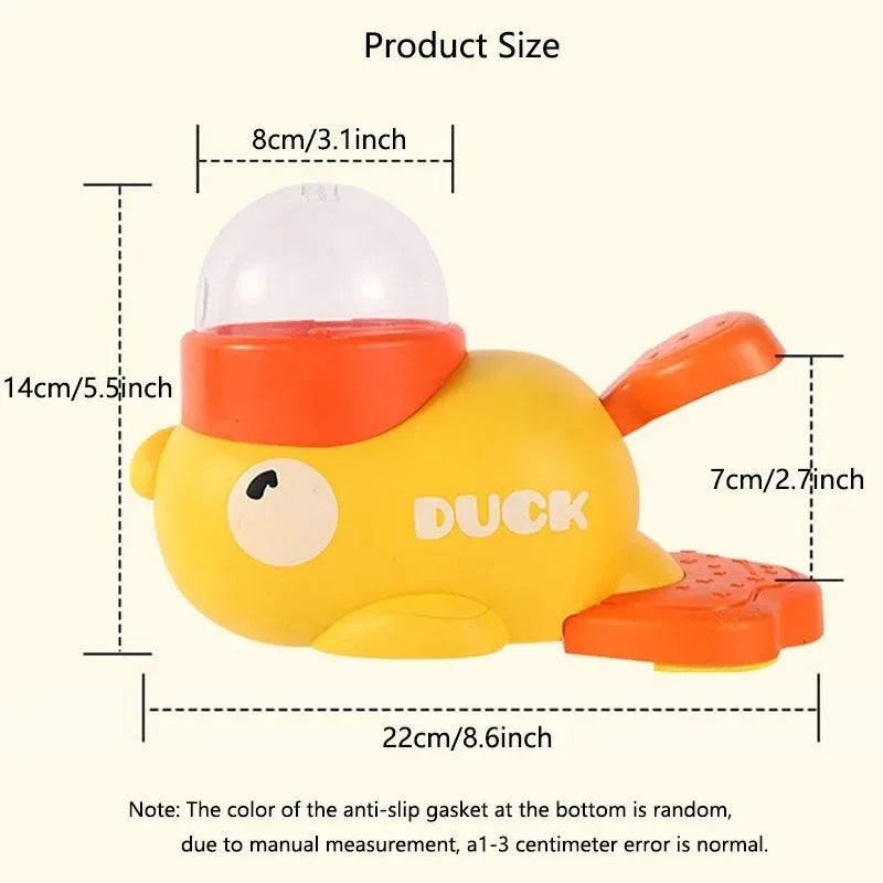 Yellow Duck-Shaped Interactive Cat Treat Dispenser Durable Plastic Training dogToy Puzzle Slow Feeder Dog Entertainment Toy