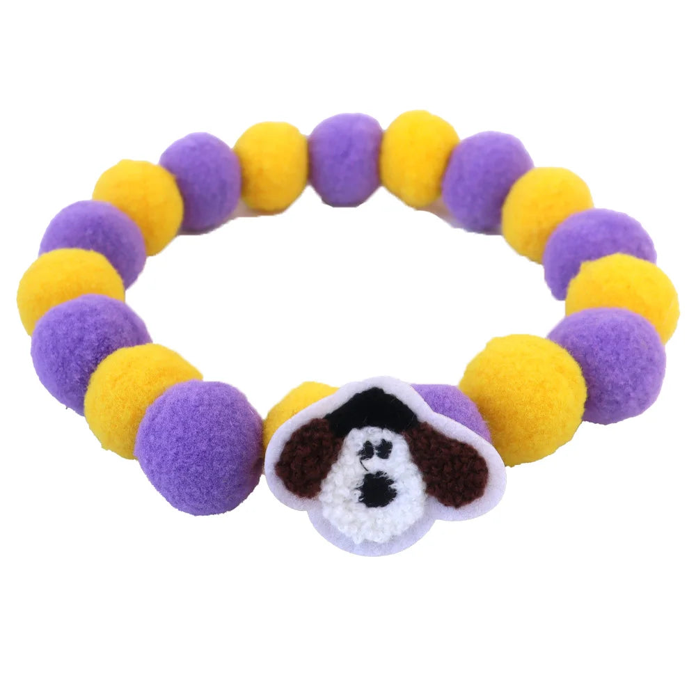 Christmas Pet Collars, Cat & Dog Funny Plush Balls Elastic Headpieces , Halloween , Party Accessories