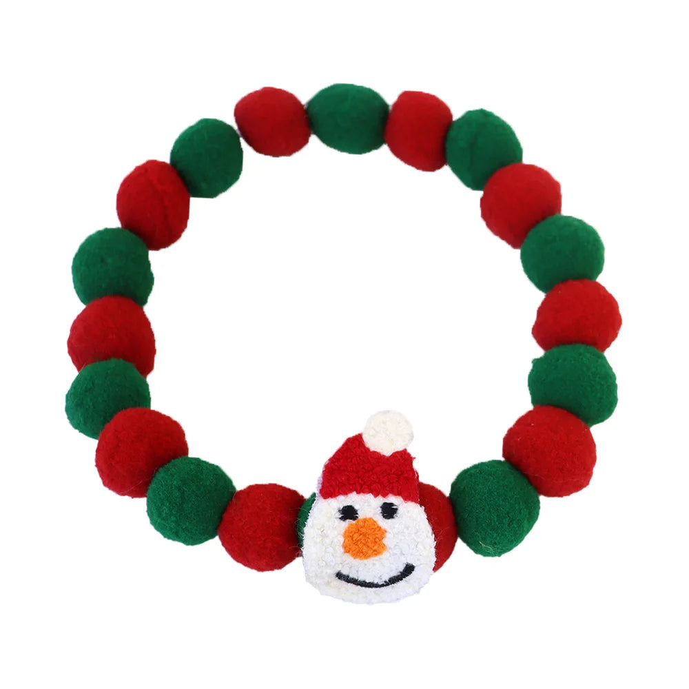 Christmas Pet Collars, Cat & Dog Funny Plush Balls Elastic Headpieces , Halloween , Party Accessories