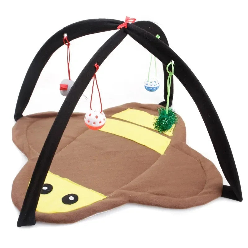 Cat Toys Portable Cat Tent Funny Pet Toys Mobile Activity Pets Play Bed Toys Cat Play Mat Blanket House Foldable Kitten Tents