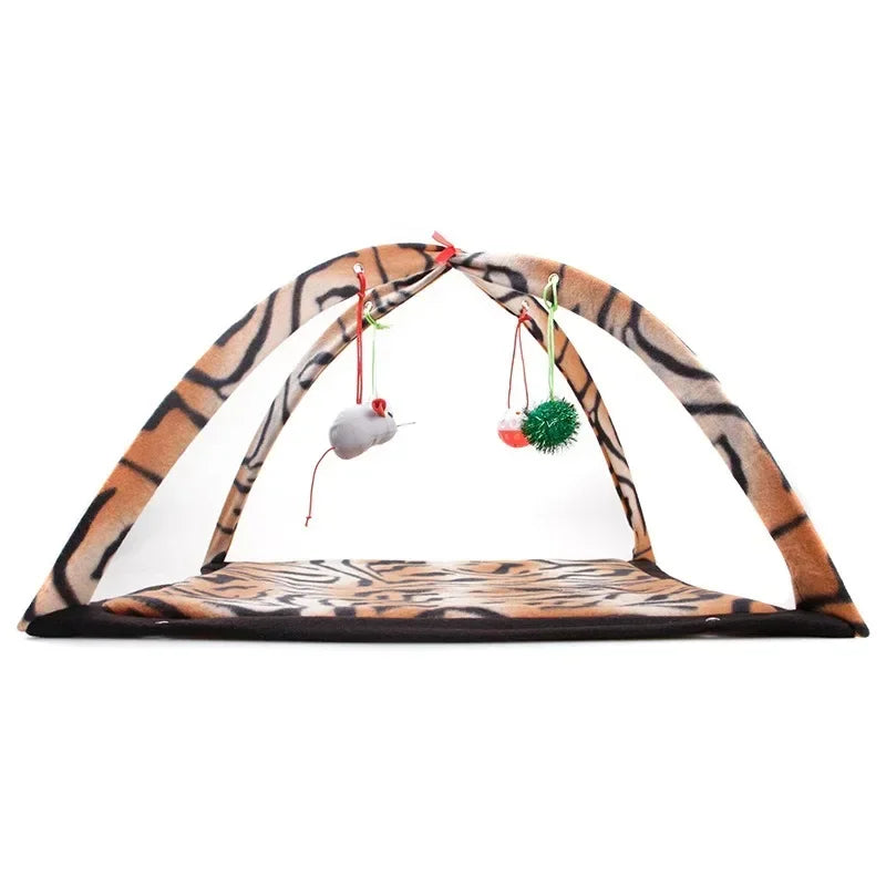 Cat Toys Portable Cat Tent Funny Pet Toys Mobile Activity Pets Play Bed Toys Cat Play Mat Blanket House Foldable Kitten Tents